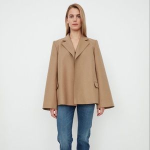 TOTEME Mélange brushed wool-blend felt blazer